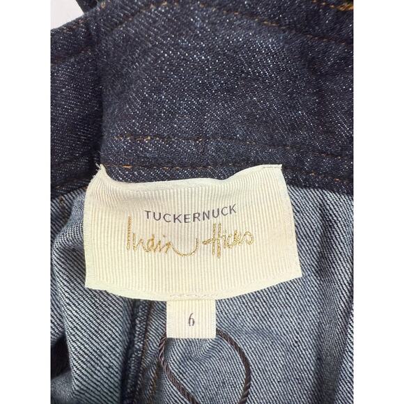 Tuckernuck x India Hicks Dark Denim Wide Leg Palladian Blue Pant  Size 6 - Picture 11 of 13
